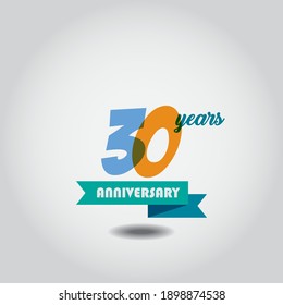 30 years anniversary vector concept template design