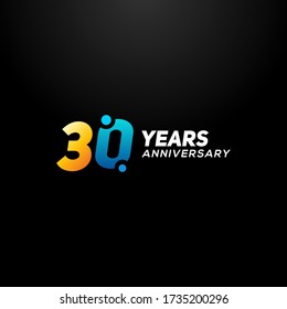 30 Years Anniversary Vector Design