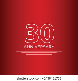 30 years anniversary vector, style  for celebration, logo template