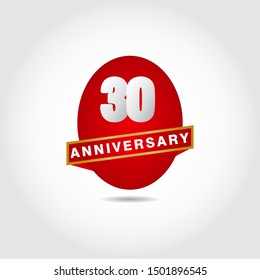 30 Years Anniversary Vector Template Design Illustration