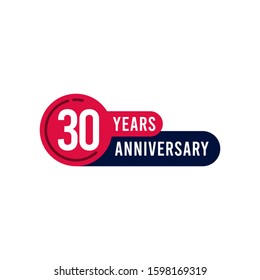 30 Years Anniversary Vector Template Design Illustration