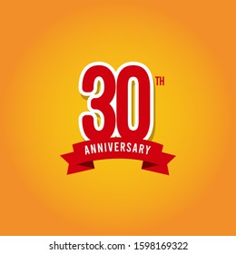 30 Years Anniversary Vector Template Design Illustration