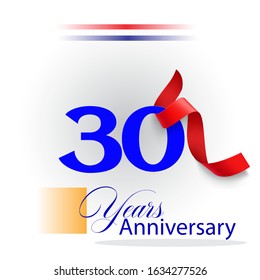  30 Years Anniversary Vector Template Design Illustration