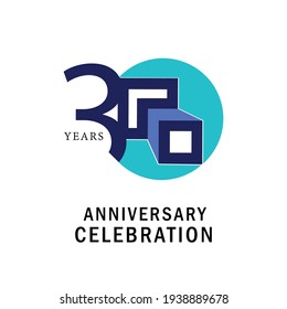 30 years anniversary vector template.