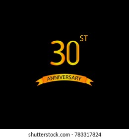 30 years anniversary vector , 30 th year birthday logo label