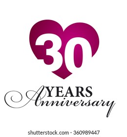 30 Jahre Jubiläum, weißer Hintergrund