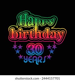 30 Years  Birthday Celebrating. A Community Organized Event. Colorful Design svg