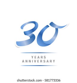 30 Years Silver Anniversary Celebration Logo Stock Vector (Royalty Free ...