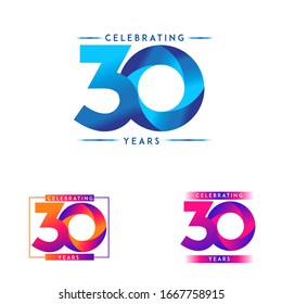 30 Years Celebration Logo Vector