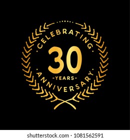 30 years design template. 30th vector and illustration.