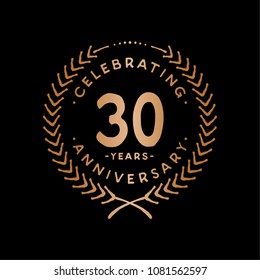 30 years design template. 30th vector and illustration.