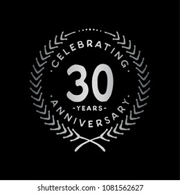 30 years design template. 30th vector and illustration.