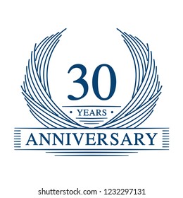 30 years design template. 30th anniversary. Vector and illustration.
