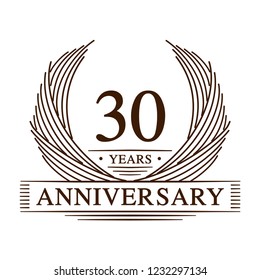 30 years design template. 30th anniversary. Vector and illustration.