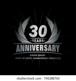 30 years design template. Anniversary vector and illustration template.