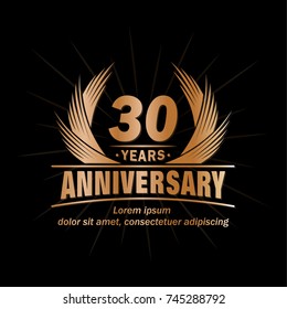 30 years design template. Anniversary vector and illustration template.