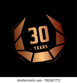 30 years design template. Anniversary vector and illustration template.