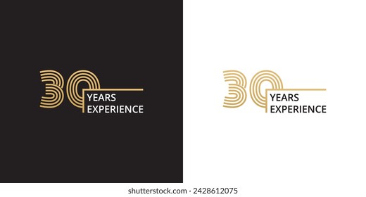 30 años de experiencia banner celebración vector