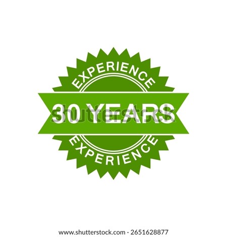 30 years experience icon isolated on white background