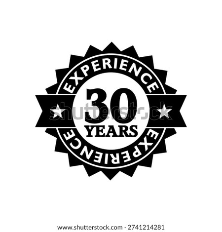 30 years experience icon isolated on white background