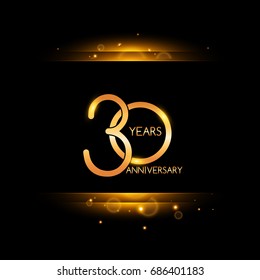 30 years golden anniversary celebration logo 