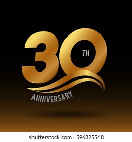 30 years golden anniversary logo celebration