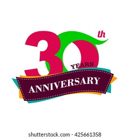 30 years logo anniversary 30th birthday number th