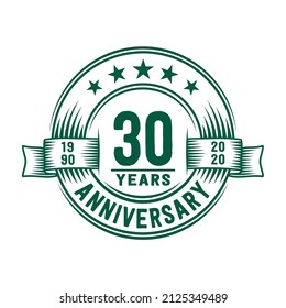 30 Jahre Logo-Design-Vorlage. 30. Jubiläum, Vektorgrafik und Illustration.