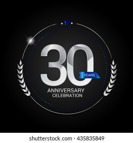 30 Jahre Silber-Logo, Low-Poly-Design-Nummer