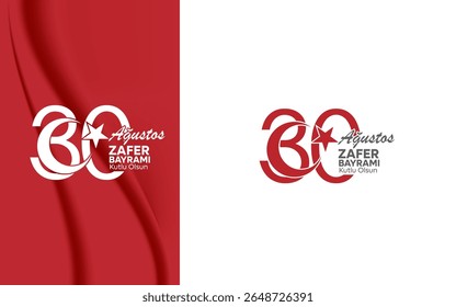 30 Ağustos Zafer Bayramı çalışması. 30 ağustos zafer bayramı kutlu olsun 30 de agosto Dia da Vitória. Projeto tipográfico turco Feliz 30 de agosto Dia da Vitória
