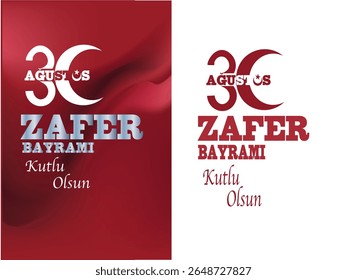 30 Ağustos Zafer Bayramı çalışması.  Türkçe tasarım 30 ağustos zafer bayramı kutlu olsun 30 de agosto Dia da Vitória. Desenho turco Feliz 30 de agosto Dia da Vitória