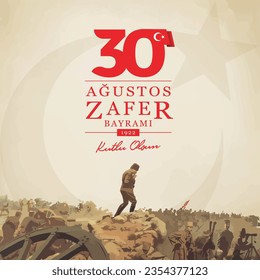 30 Ağustos Zafer Bayramı 101.yıl Kutlu Olsun. (istanbul, Turkiye. Übersetzung: 30. August Feier des Sieges und der Nationalfeiertag in der Türkei. 101 Jahre. (Istanbul Türkei)