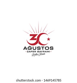 30 ağustos zafer bayramı, Translation: August 30 celebration of victory and the National Day in Turkey. celebration republic, graphic for design elements