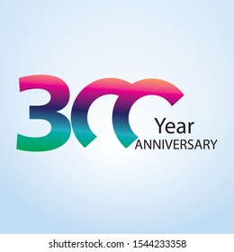 300 Year Anniversary Logo Vector Template Design Illustration