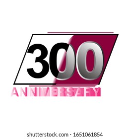 300 Jahre alte Vektorillustration Vorlage Design Illustration