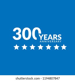300 years anniversary celebration simple logo.