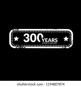 300 years anniversary celebration simple logo.