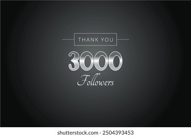 3000 OR 3k followers celebration. Thank you 3000   followers congratulation template banner. banner for social 3k friends and followers. celebrate subscribers and followers.

