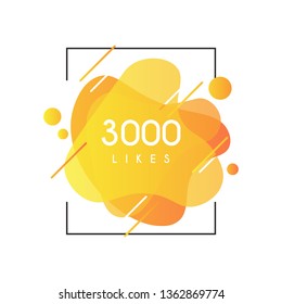 3000 Likes design template