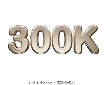 300k follower text effect vector illustration