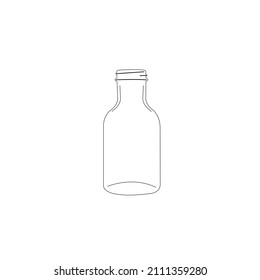 300ml Glass Stout Decanter Bottle Vector illustration
