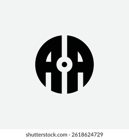 301 letter logo shape geometric math educational learning round circle ellipse negative space A A