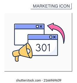 301 Redirect Color Icon Redirecting Users Stock Vector Royalty Free 301 Redirect Color Icon Redirecting Users Stock Vector Royalty Free