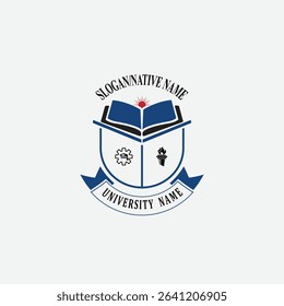 3043 educational logo school college university learning institute book academy organization
