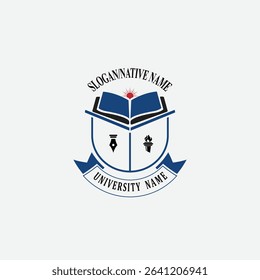 3044 educational logo school college university learning institute book academy organization