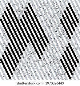 3045 Zigzag black and silver gray lines. Seamless vector illustration eps 10.