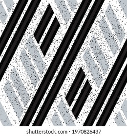 3046 Zigzag black and silver gray segments. Seamless vector illustration eps 10.