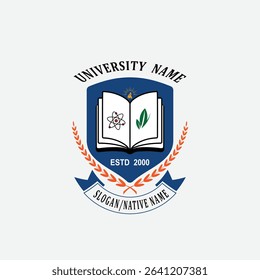 3051 educational logo school college university learning institute book academy organization