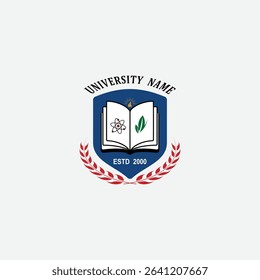 3055 educational logo school college university learning institute book academy organization