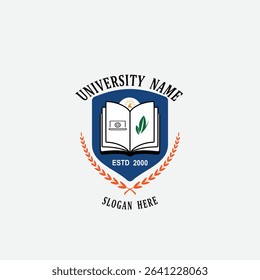 3057 educational logo school college university learning institute book academy organization
